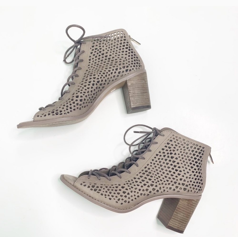 Vince Camuto tan booties